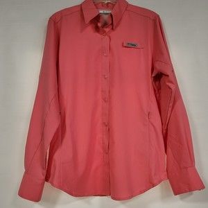 Columbia Women's PFG Omni-Shade Pink Long Sleeve Shirt Size Medium